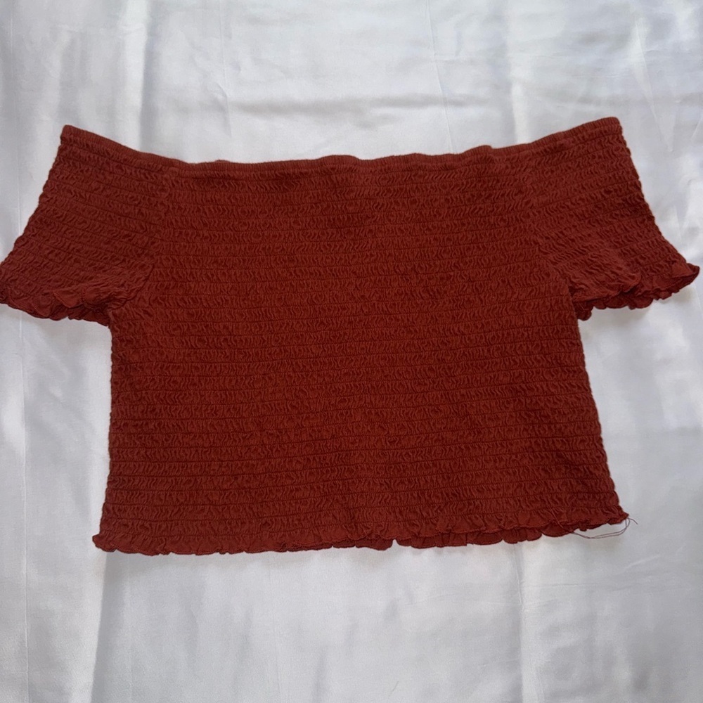 Arizona Jean Company Rust Off the Shoulder Crop Top Size XXL